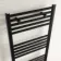 Naples Electric Premium Matt Black Straight Heated Towel Rail 1600x600mm