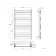 Santorini Electric White Flat Panel Heated Towel Rail 1000x600mm