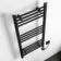 Barcelona Electric Matt Black Straight Heated Towel Rail 1000x500mm