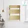 Santorini Electric Brushed Brass Flat Panel Heated Towel Rail 800x600mm