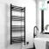 Barcelona Electric Matt Black Straight Heated Towel Rail 1400x600mm