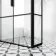 Munich Matt Black Grid 8mm Wet Room Shower Glass 1100mm & 250mm Pivotal Return Panel