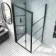 London Matt Black Grid 6mm Bifold Shower Enclosure 900x760mm