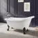 Highbury 1550mm Roll Top Slipper Bath - Black Claw Feet
