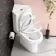 Denver Rimless Close Coupled Corner Toilet With Soft Close Seat