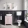 Hudson Traditional Toilet With Low-Level Cistern and Cashmere Pink Wooden Seat