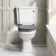 Hudson Traditional Close Coupled Toilet With Dove Grey Seat & Pedestal Basin - Single Tap Hole