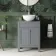 Bermuda Dove Grey Vanity With Round Counter Top Basin 600mm