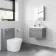 Trent Stone Grey Wall Hung Basin Drawer Vanity 600mm