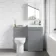 Trent Stone Grey Combination Vanity Basin and Aruba Toilet 1000mm