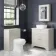 Lucia Chalk White Vanity with Marble Top & Curved Counter Top Basin 840mm