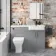 Harper Stone Grey Combination Vanity Basin and Atlanta Toilet 1200mm - Black Accents - Right Handed
