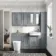 Monaco Dove Grey Combination Vanity Traditional Basin and Boston Toilet 1500mm