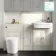 Monaco Chalk White Combination Vanity Traditional Basin with Marble Top and Boston Toilet 1500mm