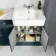 Monaco Inky Blue Combination Vanity Basin with Marble Top and Seattle Toilet 1500mm