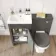Bermuda Graphite Grey Combination Vanity Basin and Hudson Toilet with Wooden Seat 1000mm
