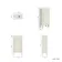 Bermuda Chalk White Cloakroom Basin Vanity 400mm - Brushed Brass Accents