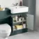 Monaco Midnight Green Combination Vanity Basin and Seattle Toilet 1200mm