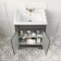 Lucia Graphite Grey Basin Vanity 630mm - Brushed Brass Accents