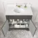 Lucia Graphite Grey Vanity with Marble Top & Undermount Basin 830mm - Brushed Brass Accents