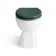Monaco Midnight Green Combination Vanity Traditional Basin with Marble Top & Hudson Toilet with Wooden Seat 1500mm