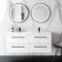 Elba Gloss White Wall Hung Double Basin Drawer Vanity 1200mm - Black Accents