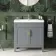 Bermuda Dove Grey Basin Vanity 800mm - Brass Knurled Handles