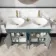 Bermuda Midnight Green Vanity with Marble Top & Oval Counter Top Basin 1200mm - Brass Knurled Handles