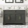 Lucia Graphite Grey Double Vanity with Marble Top & Undermount Basins 1200mm - Brass Knurled Handles