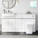 Foster Gloss White Combination Vanity Basin and Houston Toilet 1500mm