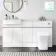 Foster Gloss White Combination Vanity Basin with Marble Top & Houston Toilet 1500mm