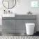 Foster Stone Grey Combination Vanity Basin with Marble Top & Tucson Toilet 1500mm