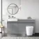 Foster Stone Grey Combination Vanity Basin with Marble Top & Boston Toilet 1500mm