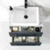 Elba Inky Blue Wall Hung Drawer Vanity with Marble Top & Cody Basin 600mm - Black Accents