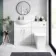 Quartz Gloss White Combination Vanity Basin and Houston Toilet 1150mm