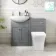 Capri Fog Grey Combination Vanity Basin and Houston Toilet 1050mm - Chrome Handles