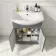 Capri Slate Grey Vanity with Semi Recessed Basin 650mm - Chrome Handles