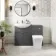 Capri Slate Grey Combination Vanity Basin and Houston Toilet 1150mm - Chrome Handles