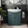 Capri Mystic Green Vanity with Semi Recessed Basin 750mm - Traditional Handles