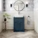 Milos Navy Blue Vanity with Troy Basin 600mm - Brushed Handles