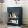 Milos Navy Blue Vanity with Troy Basin 600mm - Chrome Handles