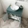 Milos Mystic Green Vanity with Oval Basin 800mm - Traditional Handles