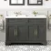 Lucia Graphite Grey Double Basin Vanity 1200mm - Brass Knurled Handles