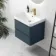 Corsica Inky Blue Wall Hung Basin Drawer Vanity 600mm