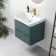Corsica Midnight Green Wall Hung Basin Drawer Vanity 600mm