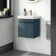 Corsica Inky Blue Wall Hung Slimline Basin Vanity 400mm