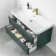 Corsica Midnight Green Basin Drawer Vanity 1000mm