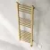 Barcelona Electric Brushed Brass Straight Heated Towel Rail 1200x400mm
