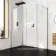 Copenhagen Easy Clean 8mm Walk In Shower Enclosure 800mm & 900mm Glass with Pivotal Return Panel