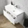 Trent Gloss White Wall Hung Basin Drawer Vanity 800mm